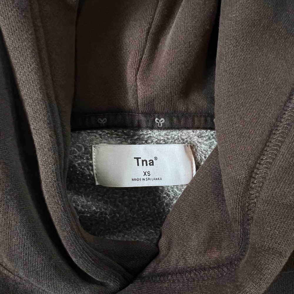 TNA Perfect Hoodie in Rich Mocha Brown - Size XS - Picture 2 of 2